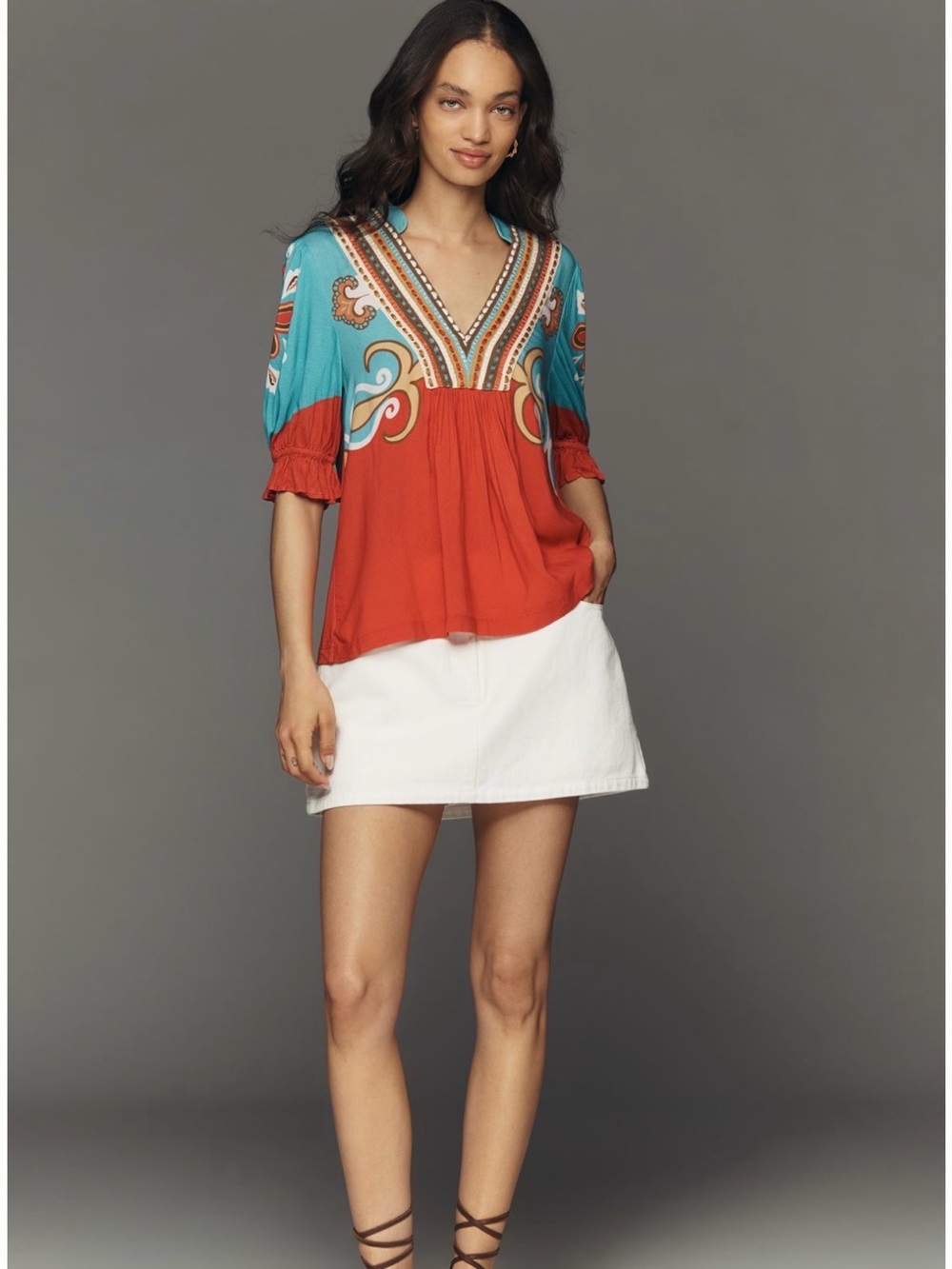 anthropologie Bl-nk stephanie top NWT L
